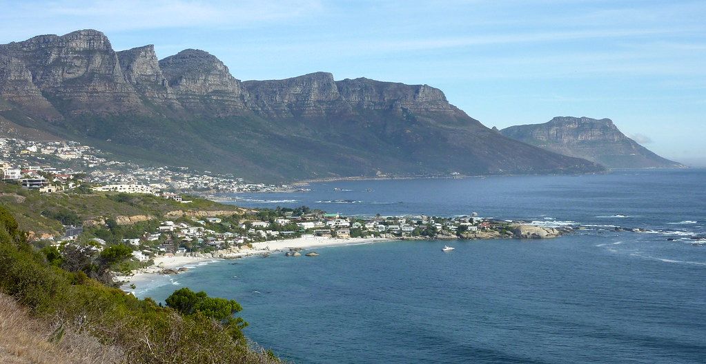 Camps Bay beach beneath the Twelve Apostles