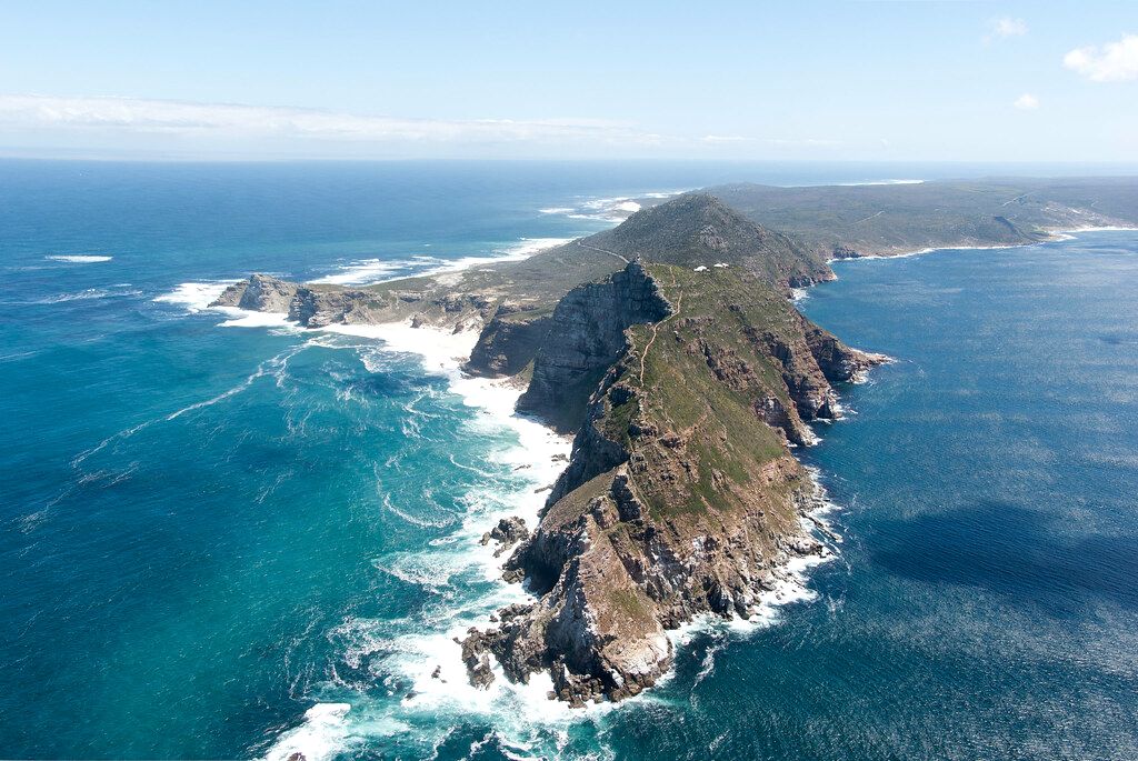 The Cape Point peninsula and the Cape of Good Hope from above